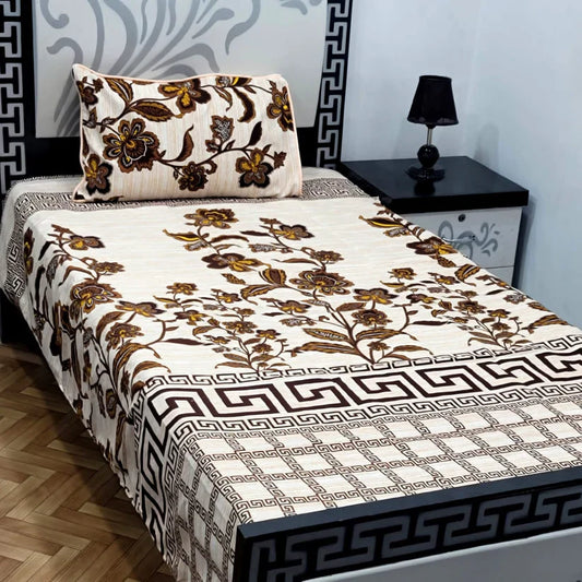 Cotton Saton Bedsheet Single Double Bedsheet