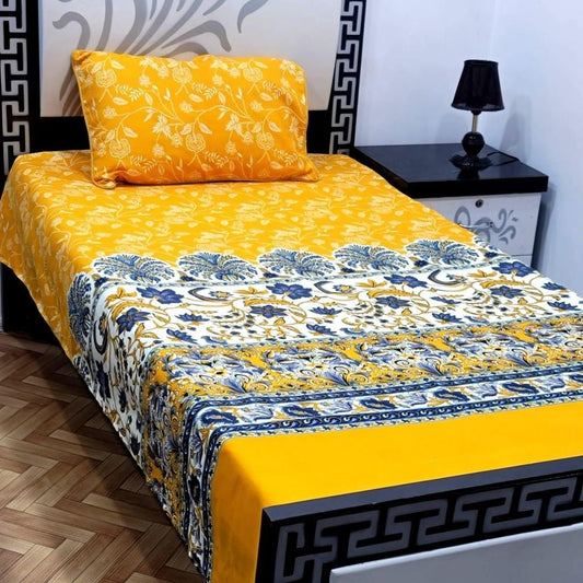 Cotton Saton Bedsheet Single Double Bedsheet