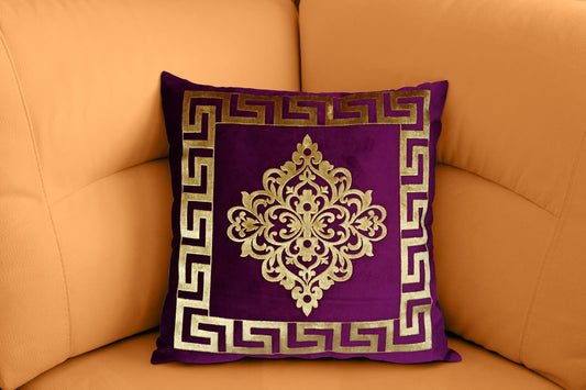 Embossed Velvet Laser Cut Cushion Cover 17 x 17