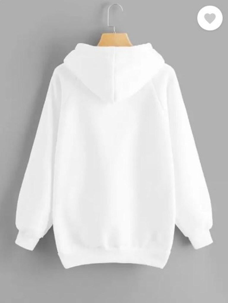 Men's Boys White Plain White Fleece Hoodie S M L XL (FREE DELIVERY)