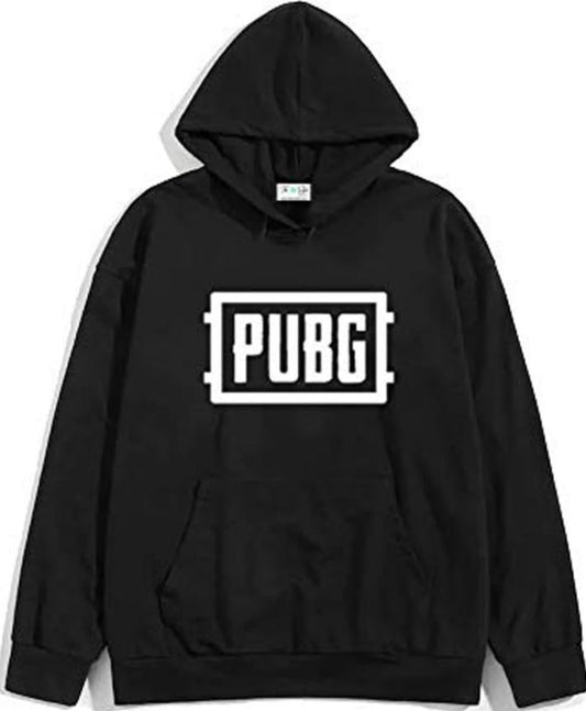 Men's Boys PUBG Graphic Logo Printed Black Fleece Hoodie M L XL (FREE DELIVERY)